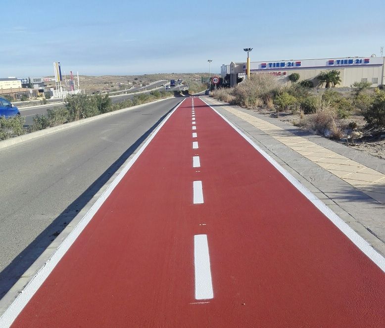 Nuevo tramo de carril bici en Vera (Almería)