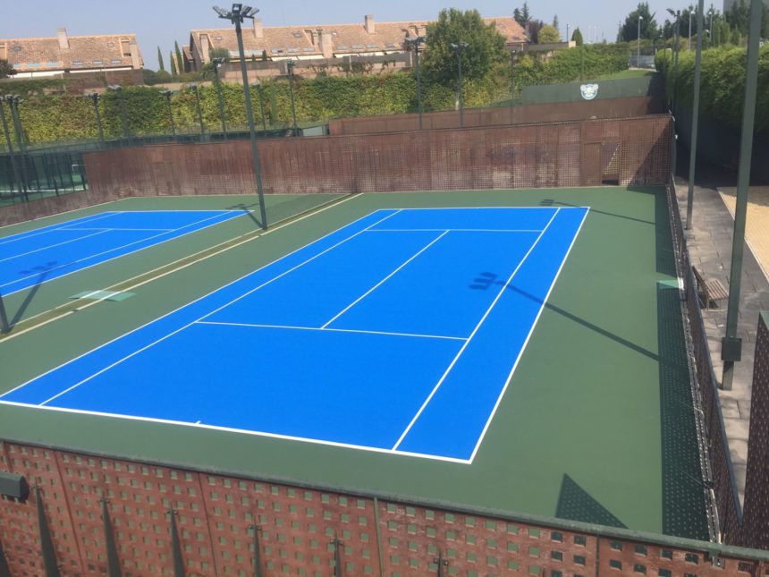 COMPOSAN realiza 4 pistas de tenis nuevas en el Reebok Sports Club La Finca (Pozuelo de Alarcón, Madrid)