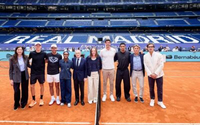 Nunca antes visto en el Bernabéu: una pista de tenis montada en tiempo récord